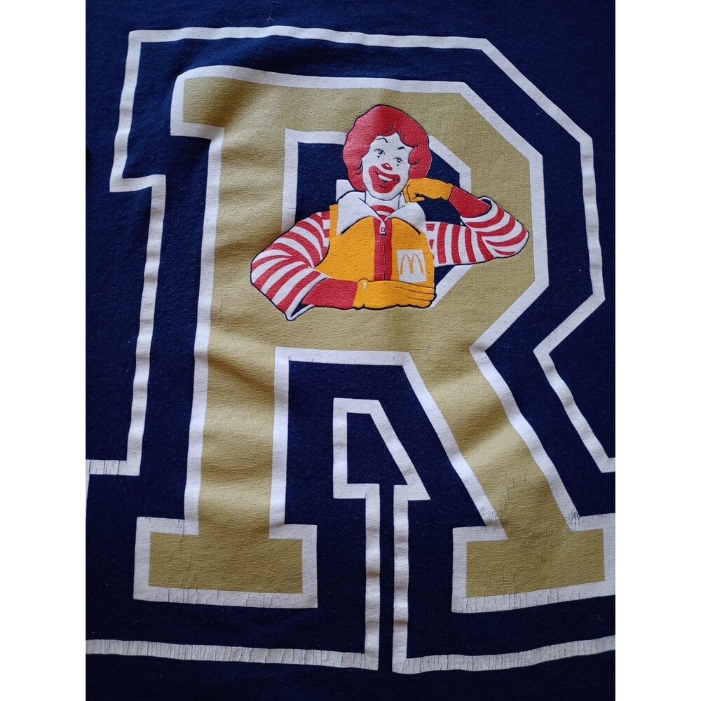 Vintage Ronald McDonald T- Shirt Y2K Blue Size XXL Unisex Fast Food Nostalgic